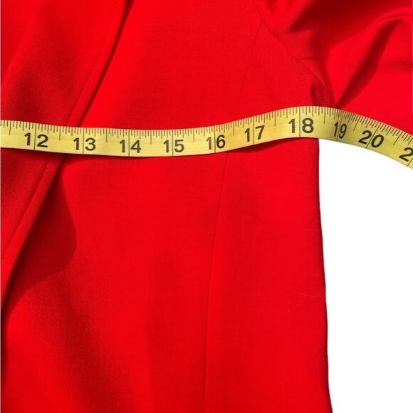 Trouvé Blazer Long Sleeves Womens S Red Single Fitted Breasted Stretch - Picture 7 of 14